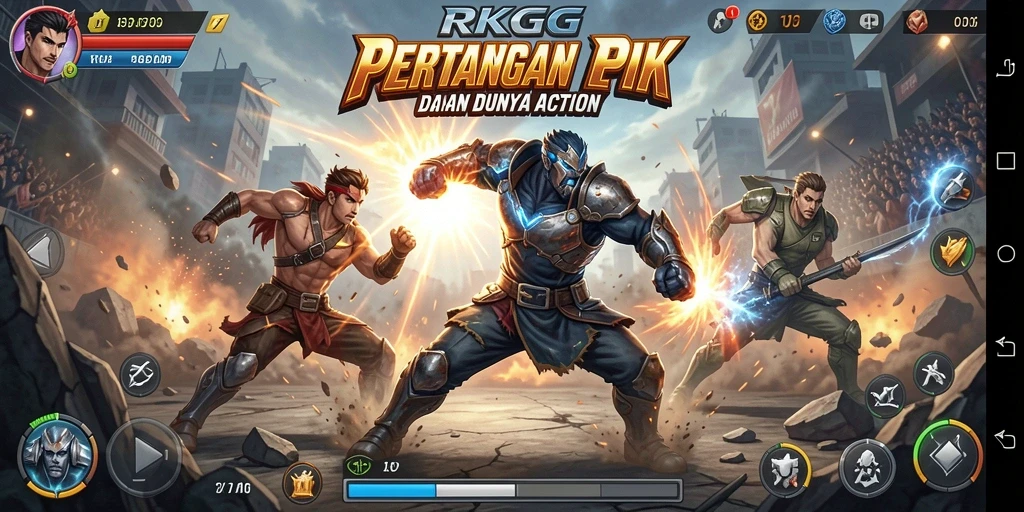 Tangkapan layar menampilkan aksi pertarungan intens di RKGG.