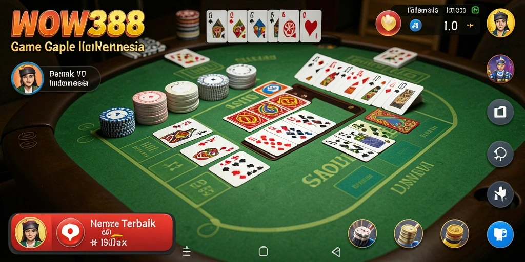 Screenshot menunjukkan keseruan gameplay Gaple di WOW388.